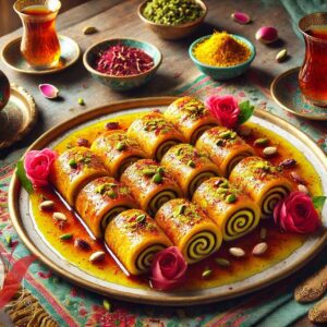 طرز تهیه خاگینه رولتی مغز دار